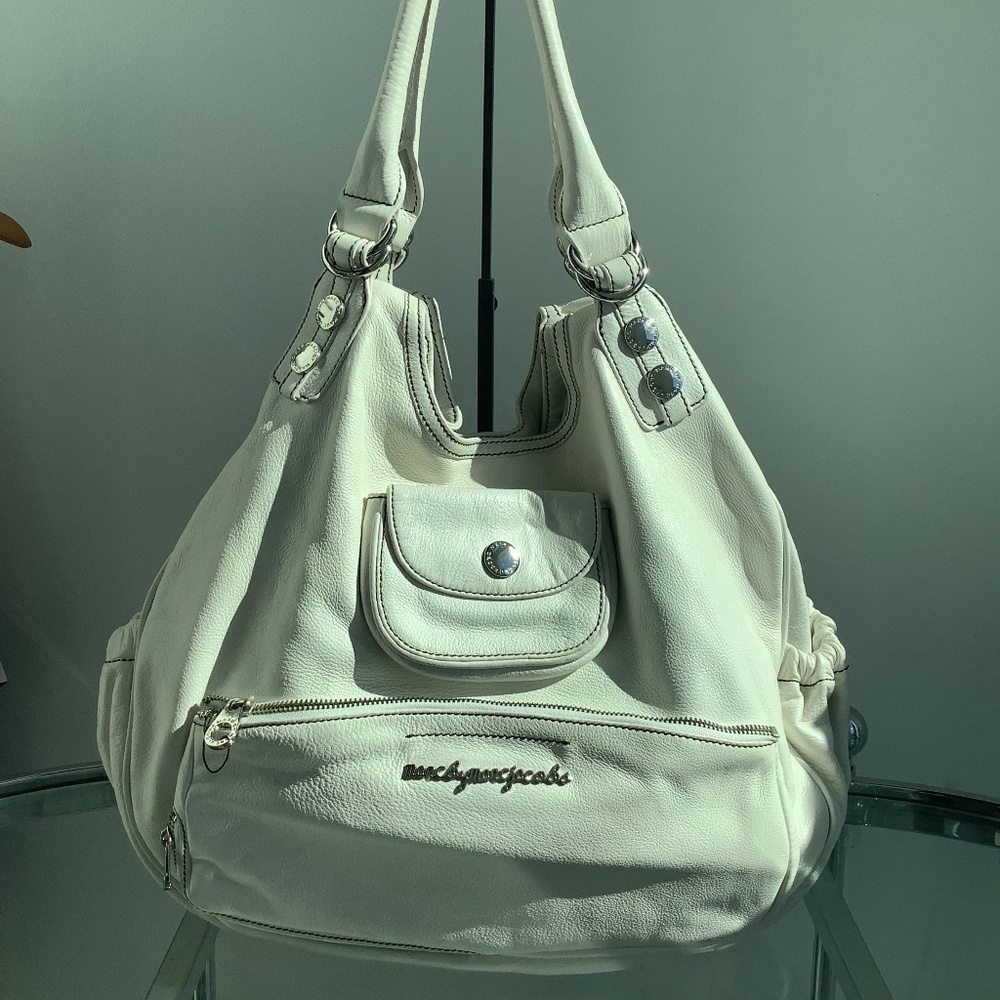 Marc by Marc Jacobs White Leather Shoulder Bag